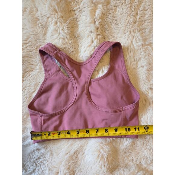 Nike Dri Fit Swoosh Non Padded Sports Bra in Desert Berry size Small - Picture 4 of 4